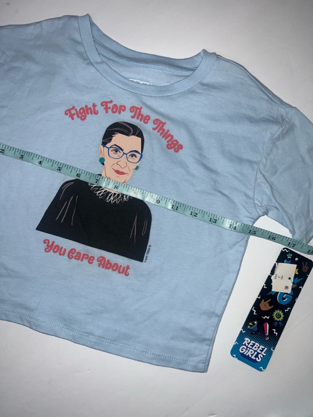 Girls Light Blue Short-Sleeve Graphic Tee - 6X - Picture 4 of 5